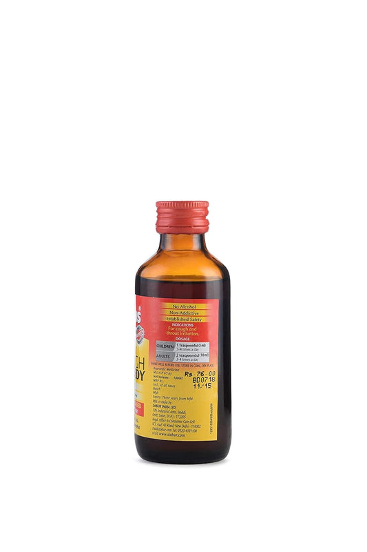 Dabur Honitus Honey-Based Ayurvedic Cough Syrup | Fast Relief from Cough, Cold & Sore Throat | Non-Drowsy