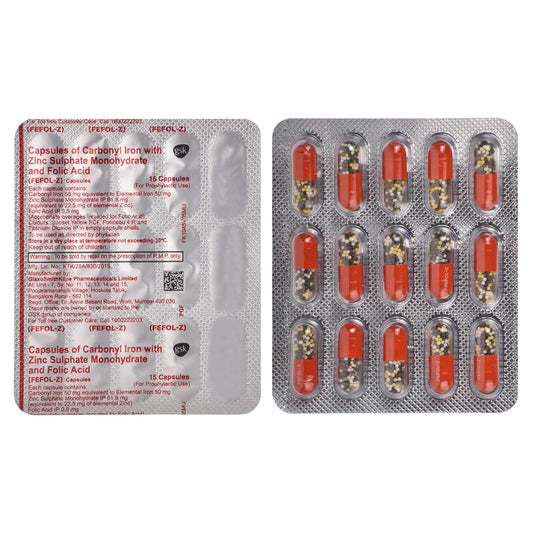 Fefol -Z Capsule with Iron, Zinc & Folic Acid